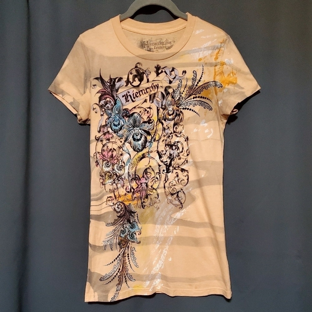 Hierarchy Couture Y2K Graphic Tee Size Medium